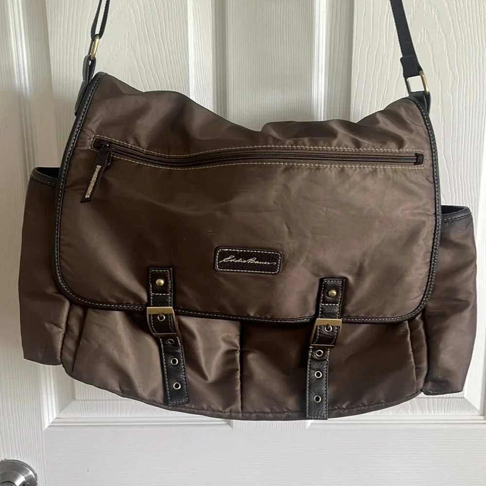 Eddie Bauer Nylon Messenger Bag Unisex
